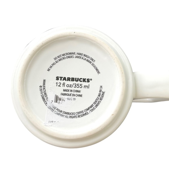 Starbucks 2019 Confetti Foil Geometric Pink Green Ceramic Coffee Mug 12oz - Picture 10 of 14